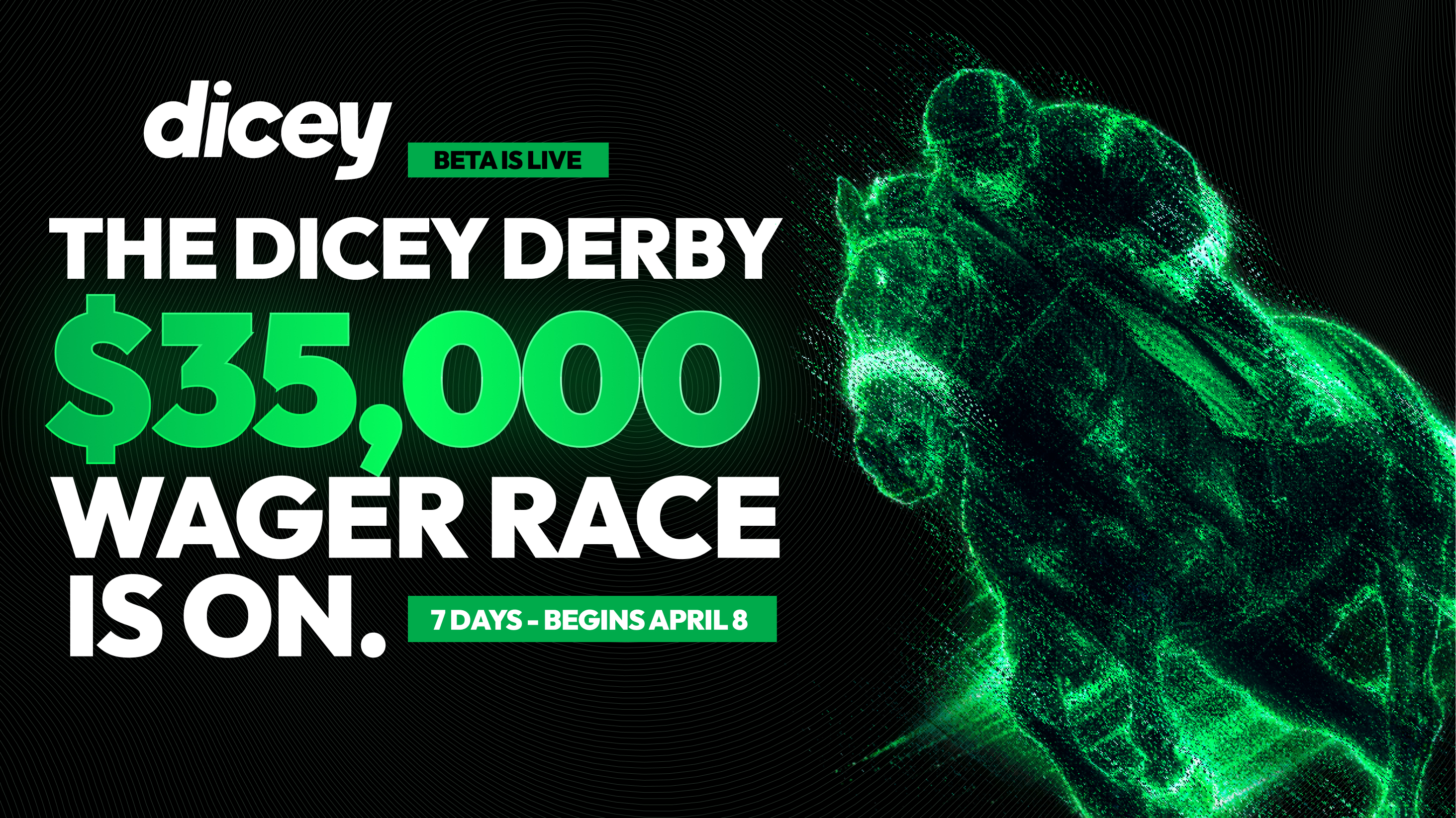 Dicey wager race promotional graphic