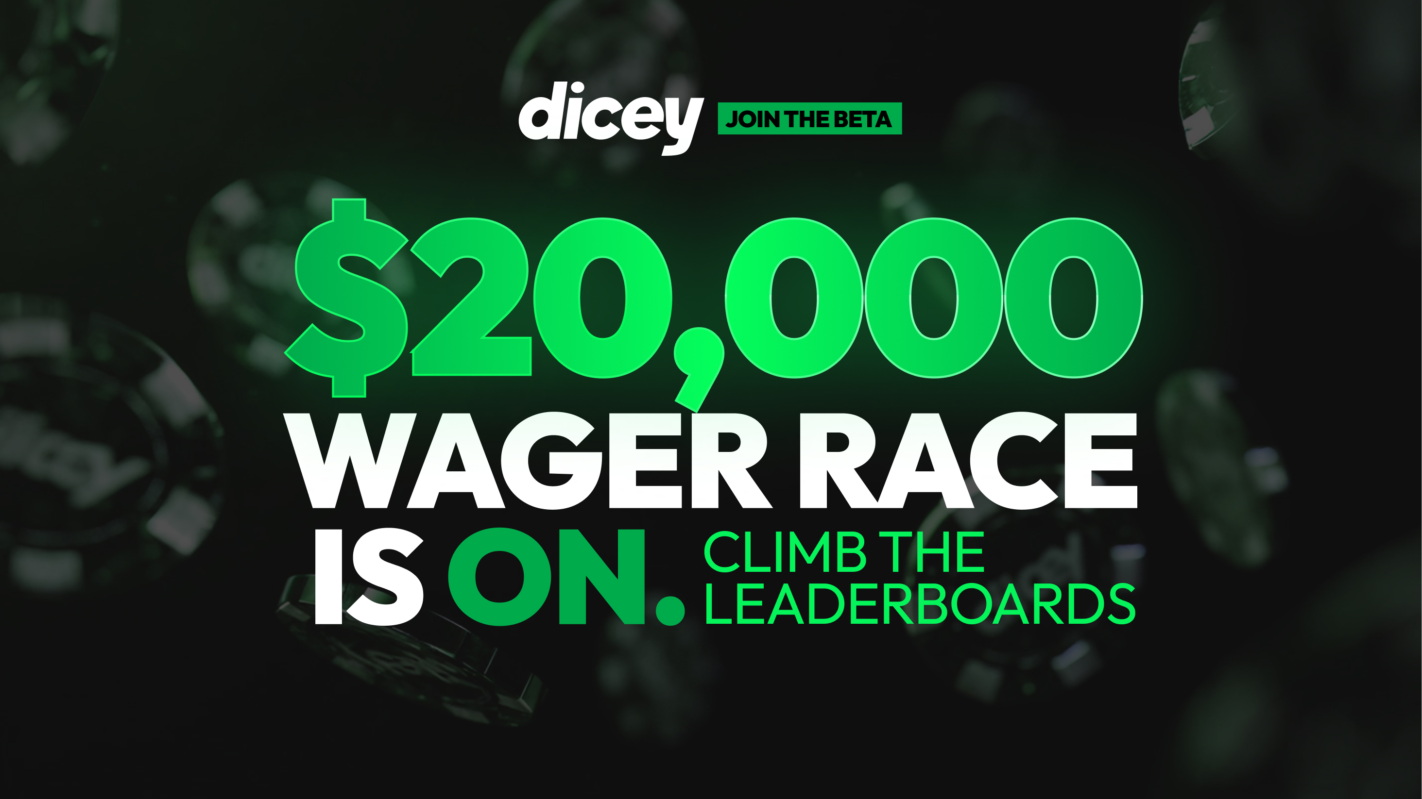 Dicey wager race promotional graphic, alternate design
